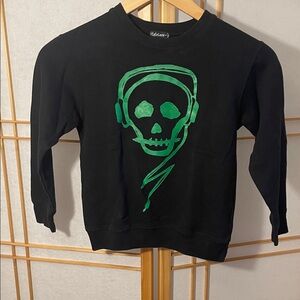 Black Skull Graphic Sweater